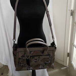 COACH Swagger 27 Patchwork Exotic Embossed Leather Satchel